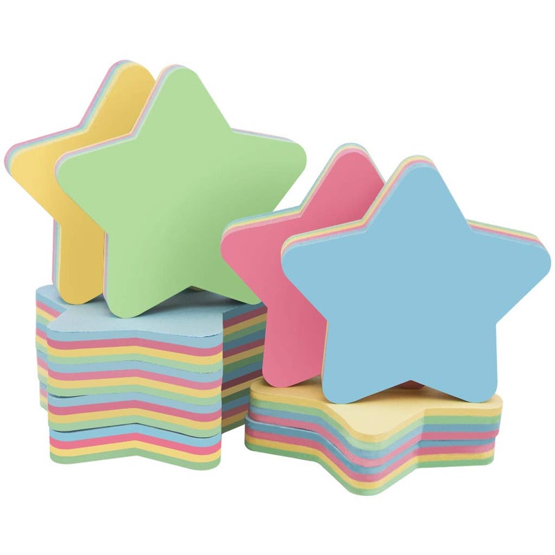 OSOPOLA Star Sticky Notes - 1000 Sheets Mixed 4 Color Bulk Sale Sticky Memo Post Memo Note Tape Self Stick Notes for Office/School/Home - Image 1